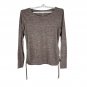 St Johns Bay Womens Active Knit Top Long Sleeves Side Cinch Hem XL Heather Brown