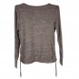 St Johns Bay Womens Active Knit Top Long Sleeves Side Cinch Hem XL Heather Brown