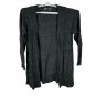 Karen Scott Womens Plus Size 1X Cardigan Charcoal Long Sleeve Open Front Knit