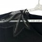 Studio Y Black Asymmetrical Top Mesh Leaf Shoulder Detail Ruched Side XL Vietnam