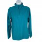 Made For Life Womens Small Teal Half-Zip Long Sleeve Pullover