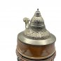 Vintage German Beer Stein Decorative Pewter Lid Hand-Painted Scenic Design 11.5"