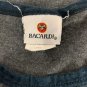 Bacardi Logo Ringer Tee Gray Navy Large Cotton Poly Assembled Dominican Republic