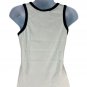 Darong Womens Tank Top Medium White & Black Contrast Trim Sleeveless