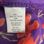 Apt. 9 Womens Floral Sheer Blouse Purple Red 3/4 Sleeve Lightweight Size Large
