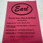 Earl Promotional CD American Rock & Roll With Upcoming Shows Flyer