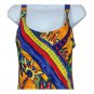 A.B. Lambdin Womens Medium Tank Maxi Dress Colorful Rayon Floral Tropical Print