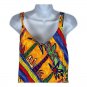 A.B. Lambdin Womens Medium Tank Maxi Dress Colorful Rayon Floral Tropical Print
