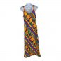 A.B. Lambdin Womens Medium Tank Maxi Dress Colorful Rayon Floral Tropical Print