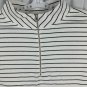 Old Navy XL Womens Pullover Striped Half-Zip Drawstring Hem Black/White Top