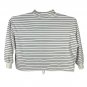 Old Navy XL Womens Pullover Striped Half-Zip Drawstring Hem Black/White Top