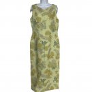 Maggy London Womens Midi Dress Size 10 Tropical Leaf Print Sleeveless