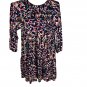Donna Morgan Womens 14W Multicolor Printed Dress Navy Pink Lightweight Polyester