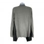 Zara Knit Womens Faux Leather Open Front Cardigan Jacket Size Medium Gray Black