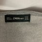 Zara Knit Womens Faux Leather Open Front Cardigan Jacket Size Medium Gray Black