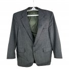 Christian Brooks Mens Blazer 46R Dark Gray Pinstripe Wool Blend Two-Button