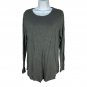 Apt 9 Womens Modern Essentials Heather Gray Long Sleeve Crewneck Top Size M