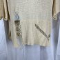 Easel Beige Distressed Knit Sweater Size Small Acrylic/Nylon Blend