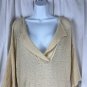 Easel Beige Distressed Knit Sweater Size Small Acrylic/Nylon Blend