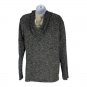 Fabletics Womens XS Marled Black & Gray Long Sleeve Heathered Hoodie Pullover