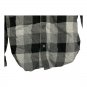 George Mens Small Black & Gray Plaid Flannel Shirt Button-Up Long Sleeve Soft