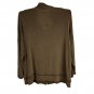 Slinky Brand Womens Brown Zip-Up Jacket Size 1X Lightweight Stretchy
