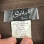 Slinky Brand Womens Brown Zip-Up Jacket Size 1X Lightweight Stretchy