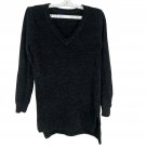 APT.9 Womens Black V-Neck Sweater Medium Casual Long Sleeve Soft Knit