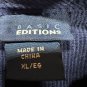 Basic Editions Womens XL Quilted Vest Navy Blue Sleeveless Zip Front