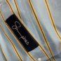 Lands End Mens 17-33 Tailored Fit Blue Yellow Striped No Iron Button Shirt