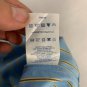 Lands End Mens 17-33 Tailored Fit Blue Yellow Striped No Iron Button Shirt
