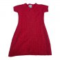 Blue Heart Girls Red Sparkle Knit Sweater Dress Size 7-8 Short Sleeve Casual