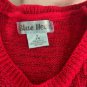 Blue Heart Girls Red Sparkle Knit Sweater Dress Size 7-8 Short Sleeve Casual