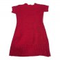 Blue Heart Girls Red Sparkle Knit Sweater Dress Size 7-8 Short Sleeve Casual