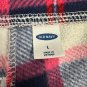 Old Navy Plaid Lounge Pajama Pants L Elastic Waistband Red White Blue Pattern