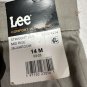 Lee Womens Straight Leg Mid Rise Pants With Comfort Waistband Mushroom Size 14M