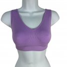 Seamless Light Purple Sports Bra S 92% Nylon 8% Elastane Stretch Seamless Light Purple Sports Bra S 92% Nylon 8% Elastane Stretch