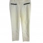 Ann Taylor Signature Womens Pants Size O Cream Slim Fit Cotton Blend Stretch