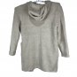 Allie Rose Womens Long Cardigan Sweater Hooded Beige L Pockets Casual JSW9192
