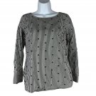 Talbots Petites Women's Black & White Striped Long Sleeve Blouse Size S Talbots Petites Women's Black & White Striped Long Sleeve Blouse Size S