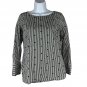 Talbots Petites Women's Black & White Striped Long Sleeve Blouse Size S