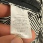 Talbots Petites Women's Black & White Striped Long Sleeve Blouse Size S