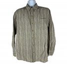 U.S. Expedition Men's Long-Sleeve Button-Down Shirt Beige Size XL 100% Cotton