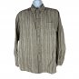 U.S. Expedition Men's Long-Sleeve Button-Down Shirt Beige Size XL 100% Cotton