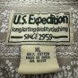 U.S. Expedition Men's Long-Sleeve Button-Down Shirt Beige Size XL 100% Cotton