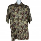 Croft & Barrow Mens Hawaiian Shirt LT Tropical Leaf 100% Rayon Short Sleeves Croft & Barrow Mens Hawaiian Shirt LT Tropical Leaf 100% Rayon Short Sleeves