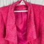 3XL Pink Womens Textured Cardigan Open Front Lightweight Long Sleeve
