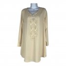 ASTR The Label Womens Ivory Lace Trim Tunic Dress XS Long Sleeve Polyester ASTR The Label Womens Ivory Lace Trim Tunic Dress XS Long Sleeve Polyester
