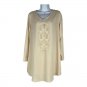 ASTR The Label Womens Ivory Lace Trim Tunic Dress XS Long Sleeve Polyester