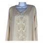ASTR The Label Womens Ivory Lace Trim Tunic Dress XS Long Sleeve Polyester